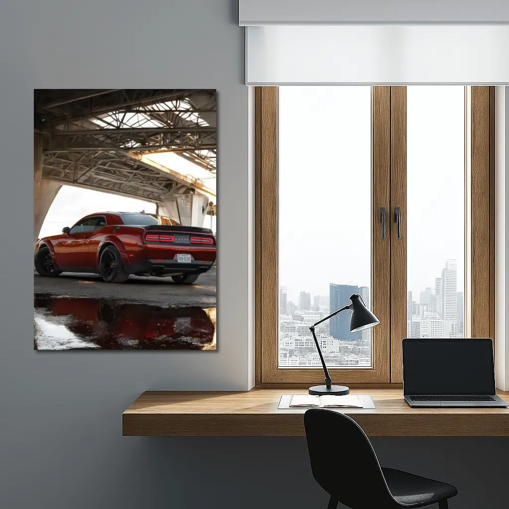 Dodge Challenger SRT Under Urban Bridge – Wall Art