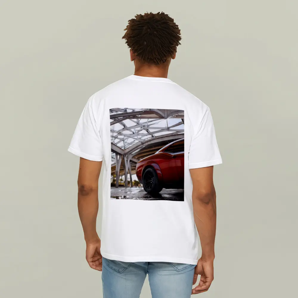 Dodge Challenger SRT Red Under Structural Bridge – T-Shirts