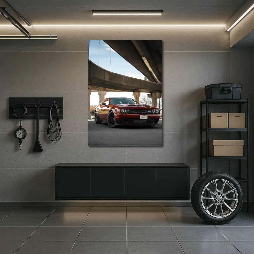 Dodge Challenger SRT Under Concrete Bridge – Wall Art
