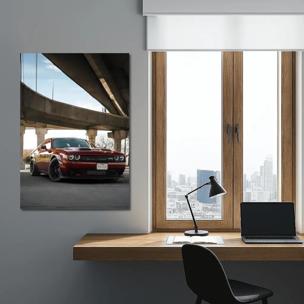 Dodge Challenger SRT Under Concrete Bridge – Wall Art