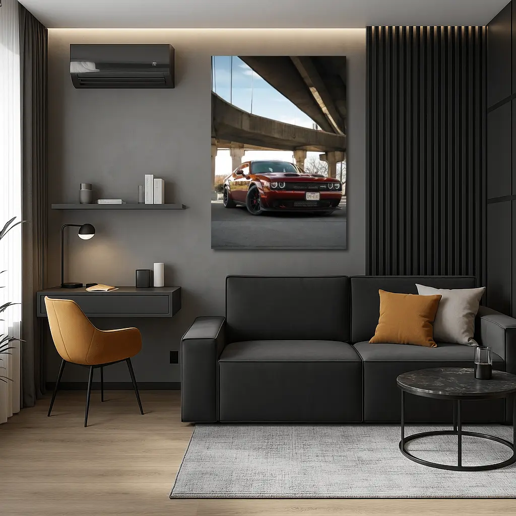 Dodge Challenger SRT Under Concrete Bridge – Wall Art