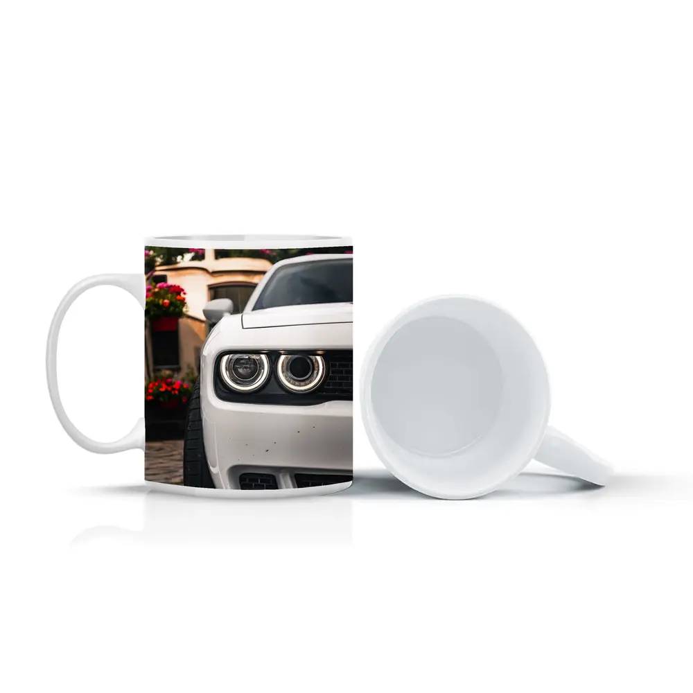 Dodge Challenger SRT Front View Old Town – Mugs