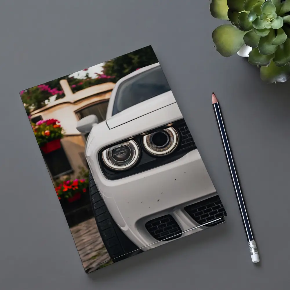 Dodge Challenger SRT Front View Old Town – Notebooks