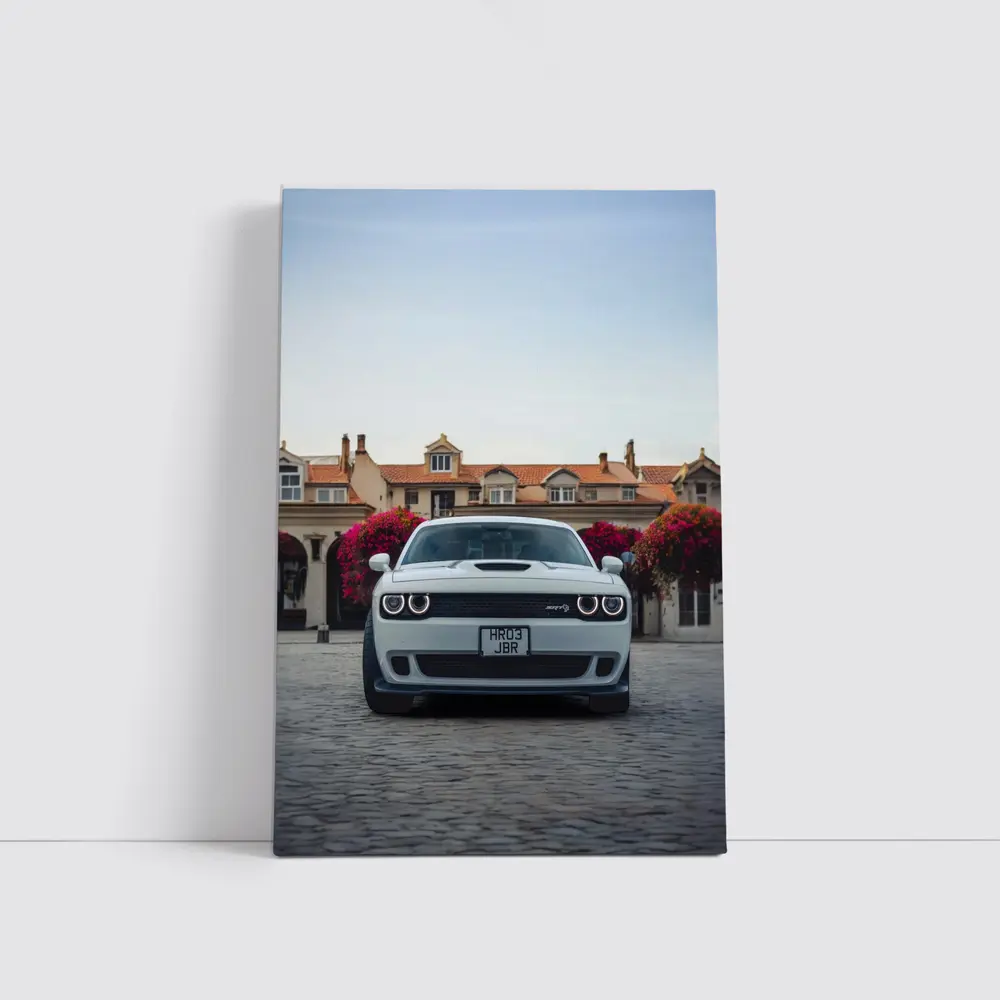 Dodge Challenger SRT Front View Old Town – Wall Art