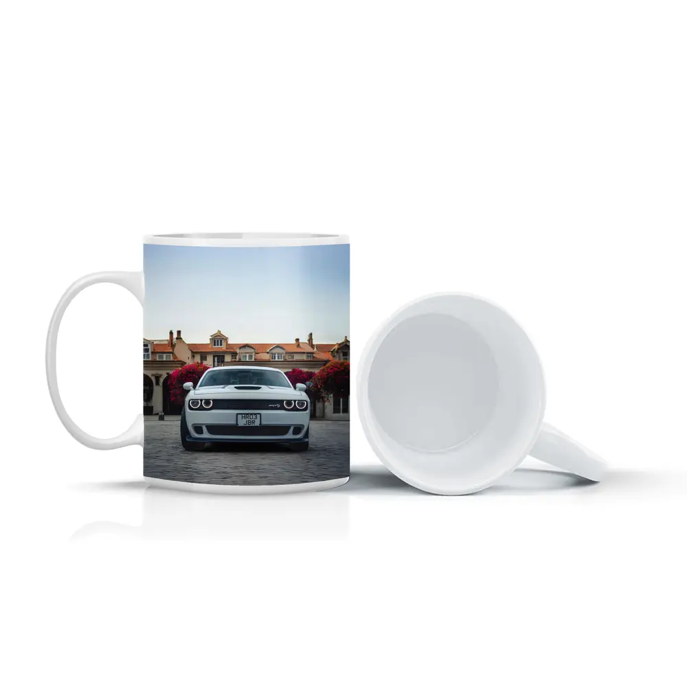 Dodge Challenger SRT Front View Old Town – Mugs
