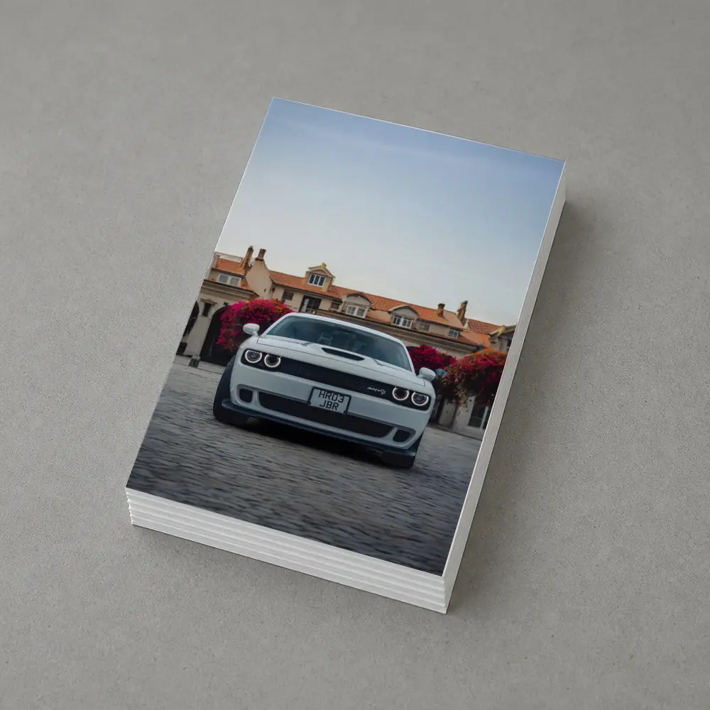 Dodge Challenger SRT Front View Old Town – Postcards