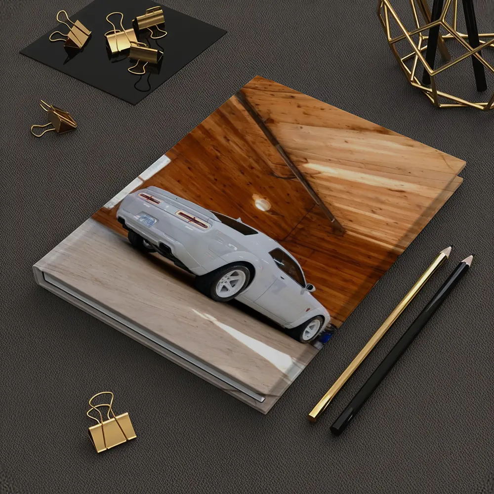 Dodge Charger White Muscle Car Wooden Garage – Notebooks