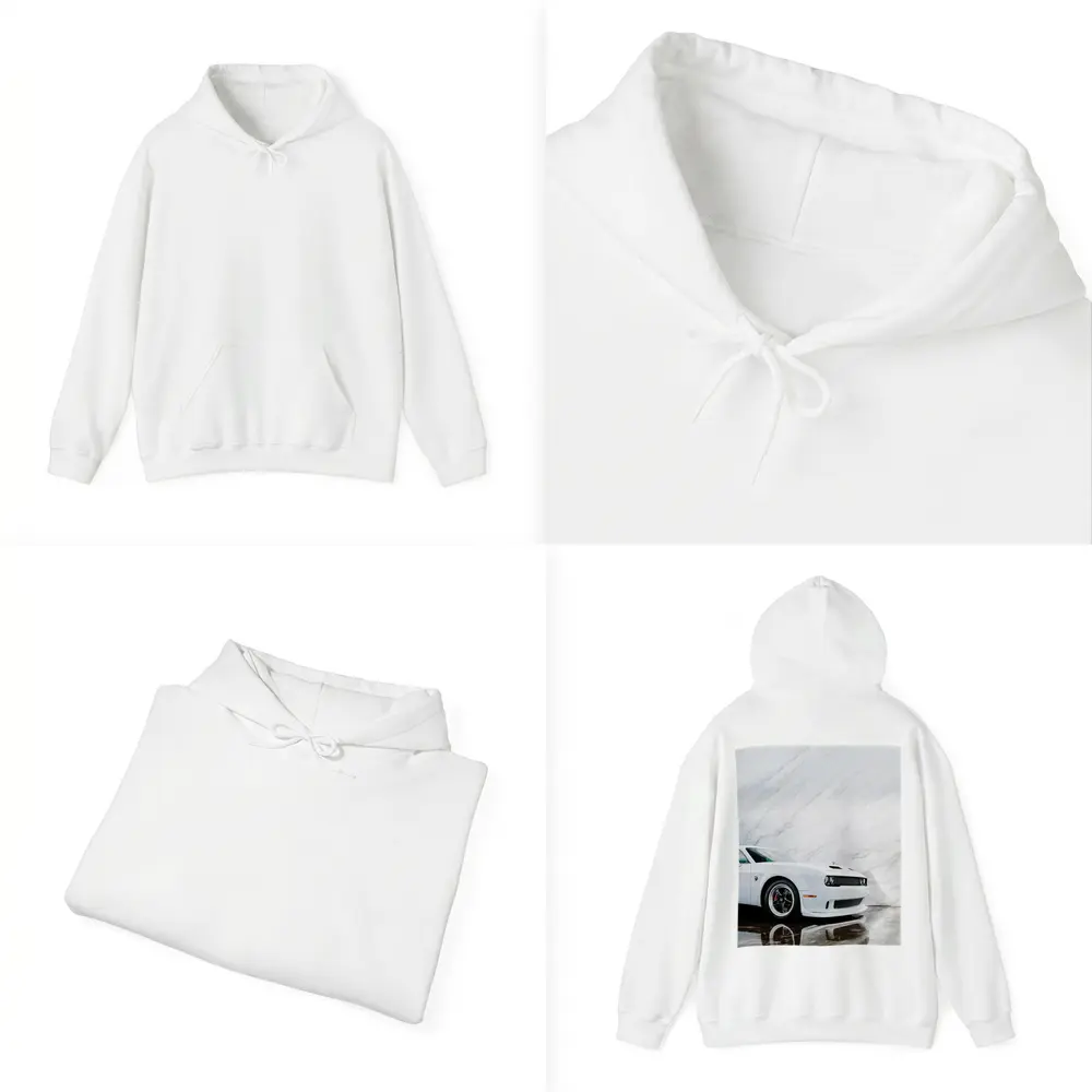 Dodge Challenger SRT White Marble Background – Hoodies