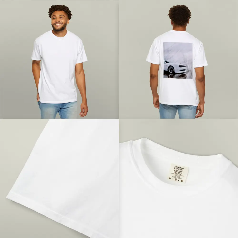 Dodge Challenger SRT White Marble Background – T-Shirts