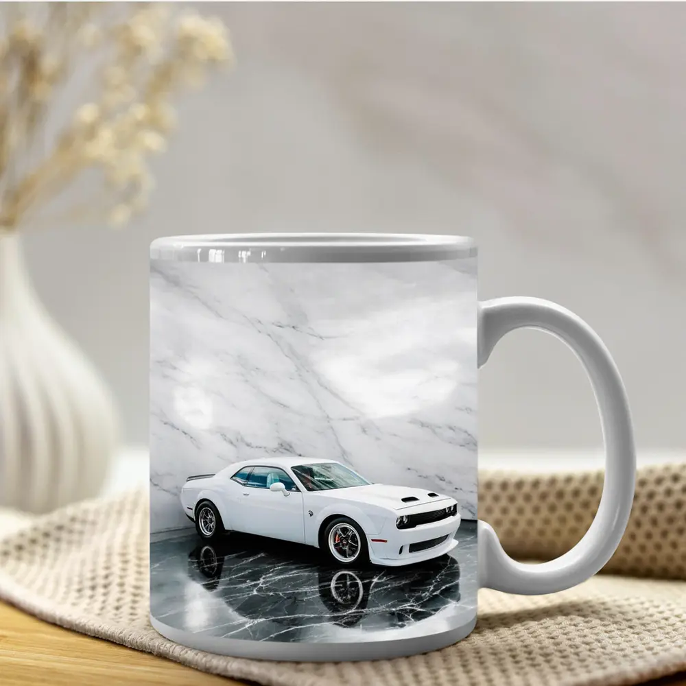 Dodge Challenger SRT White Marble Studio – Mugs