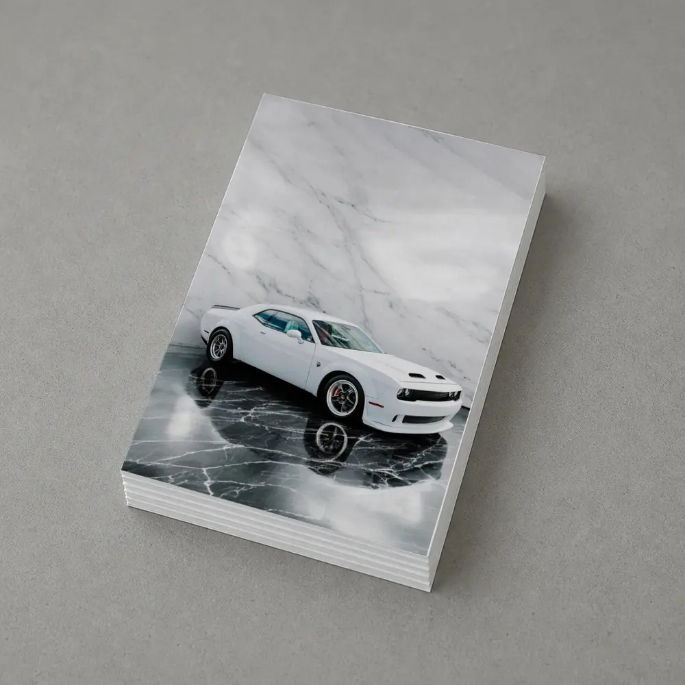 Dodge Challenger SRT White Marble Studio – Postcards