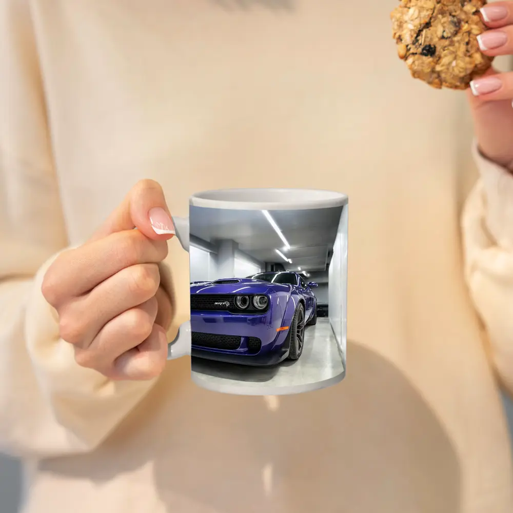 Dodge Challenger SRT Purple Garage Shot – Mugs