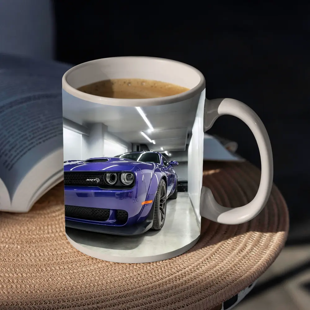 Dodge Challenger SRT Purple Garage Shot – Mugs