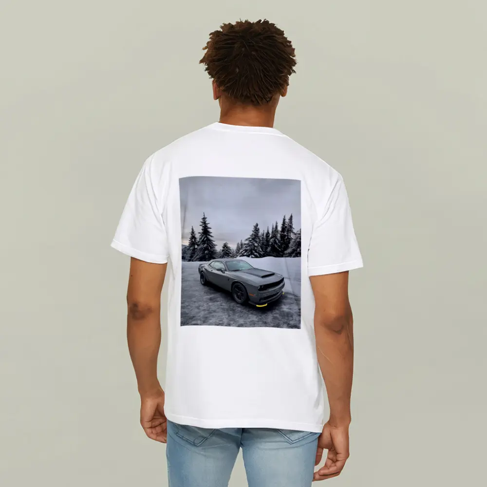 Dodge Challenger SRT Gray Winter Snow Scene – T-Shirts