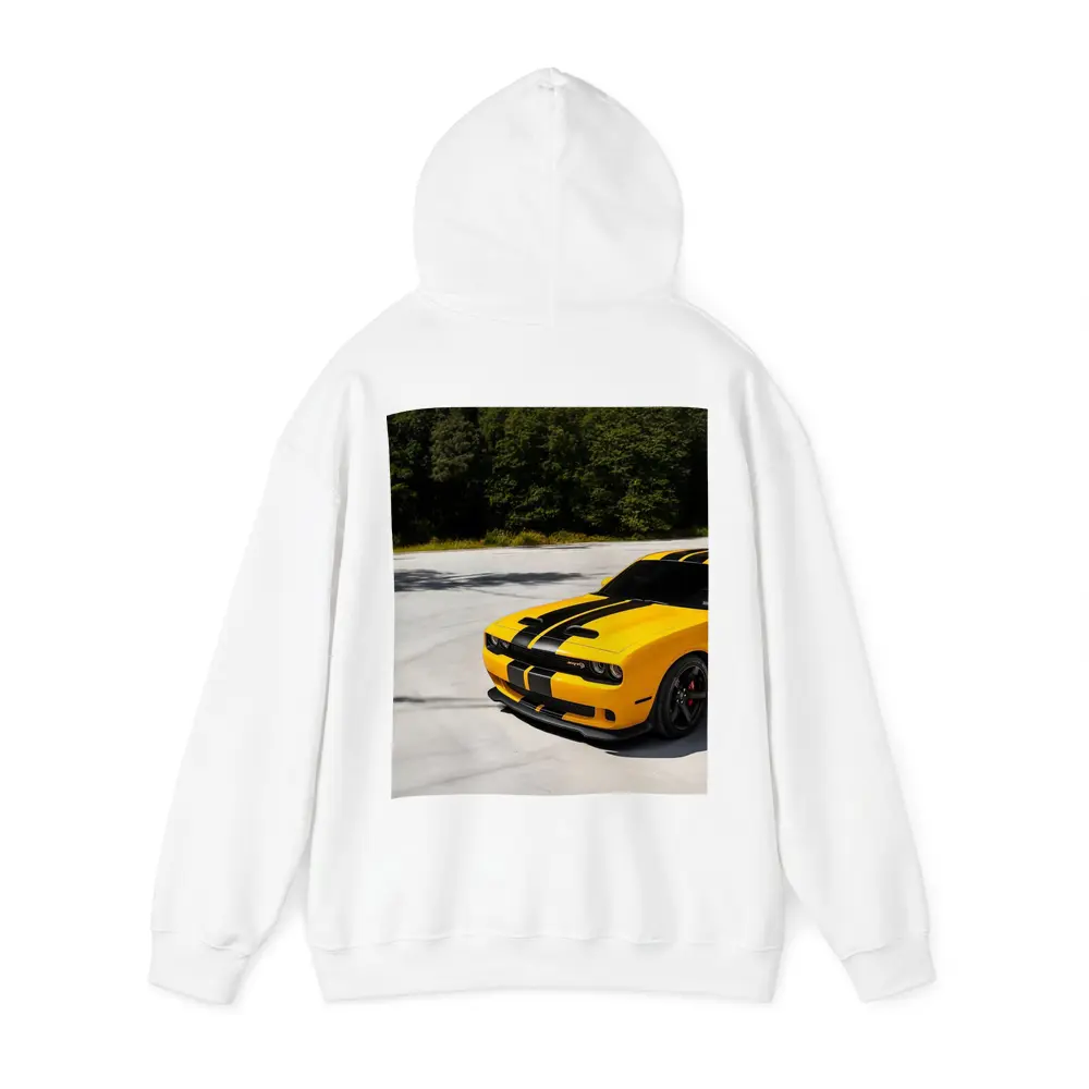 Dodge Challenger SRT Yellow Black Stripes Forest – Hoodies