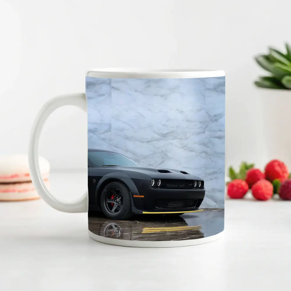 Dodge Challenger Hellcat Matte Black Marble – Mugs