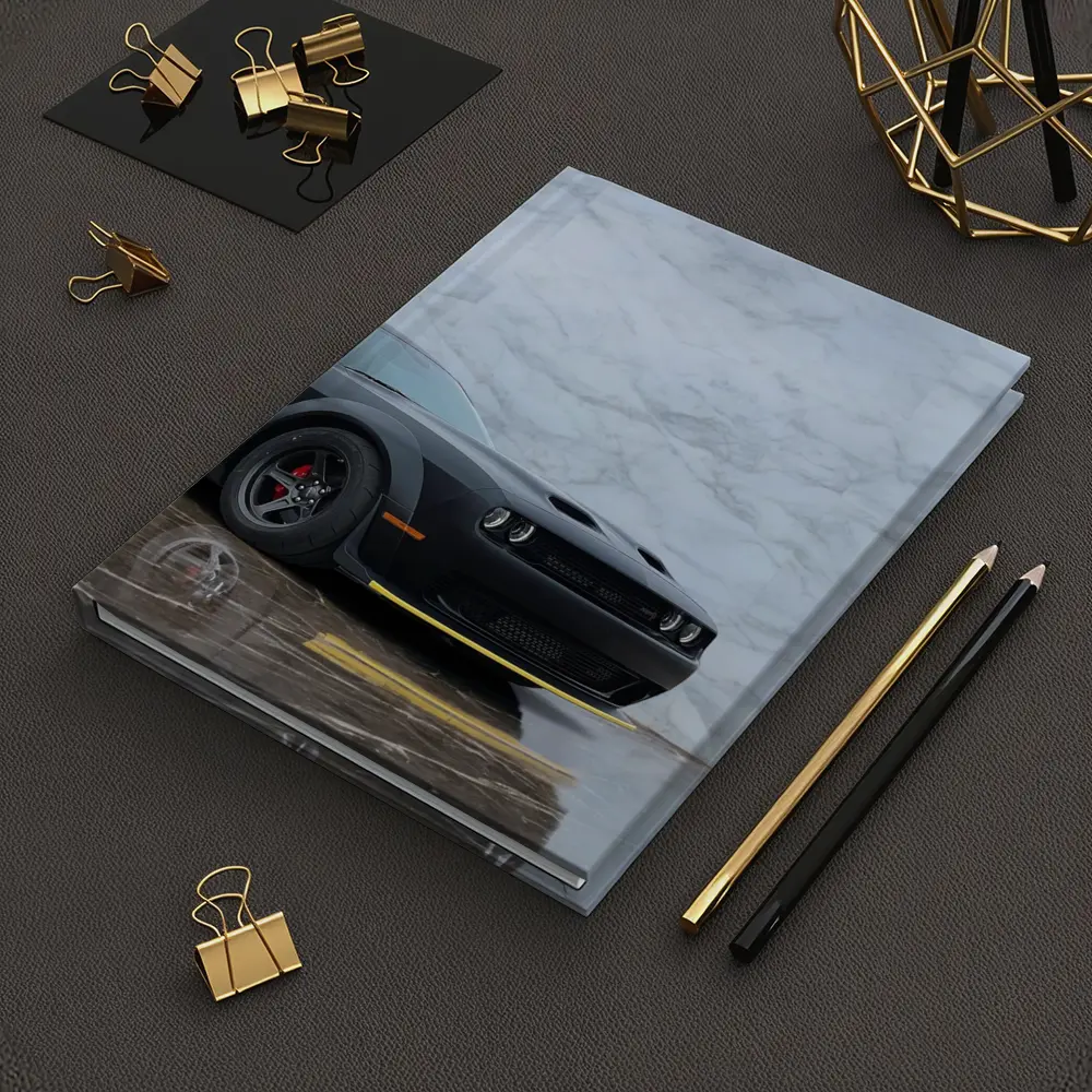 Dodge Challenger Hellcat Matte Black Marble – Notebooks