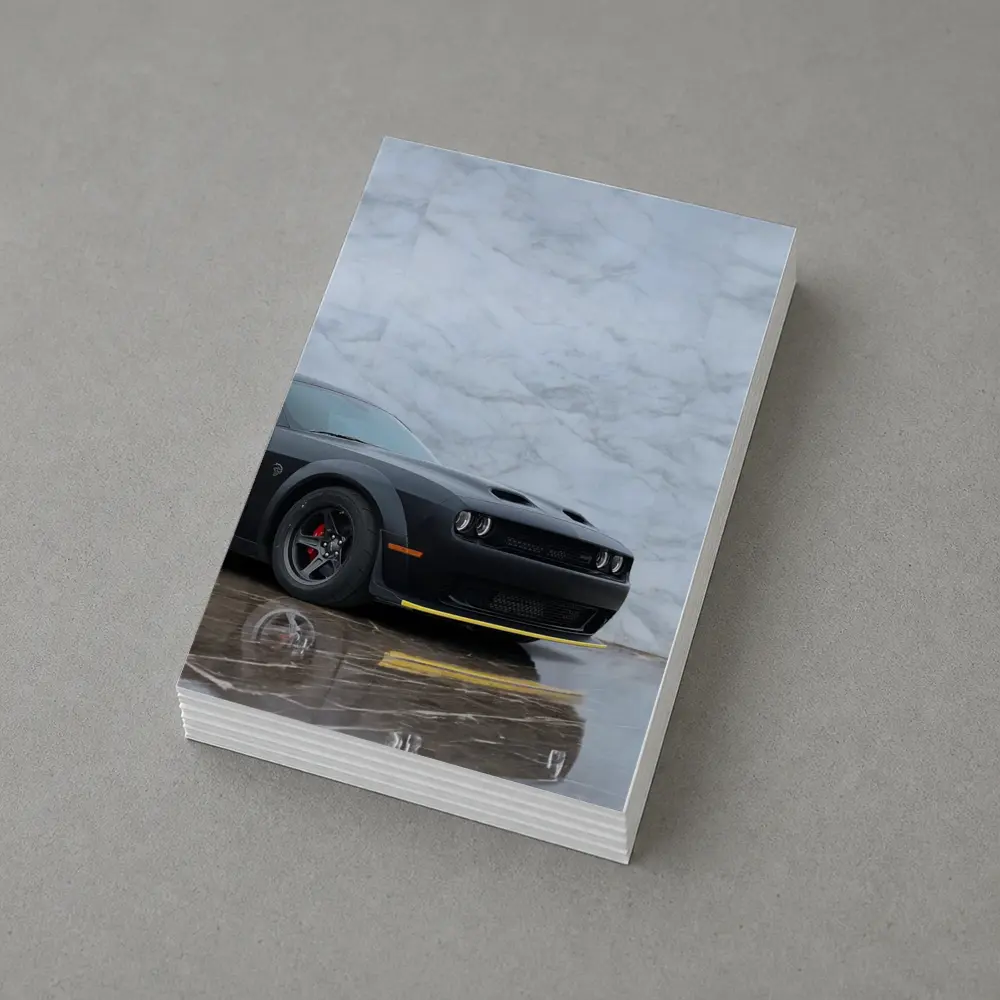 Dodge Challenger Hellcat Matte Black Marble – Postcards