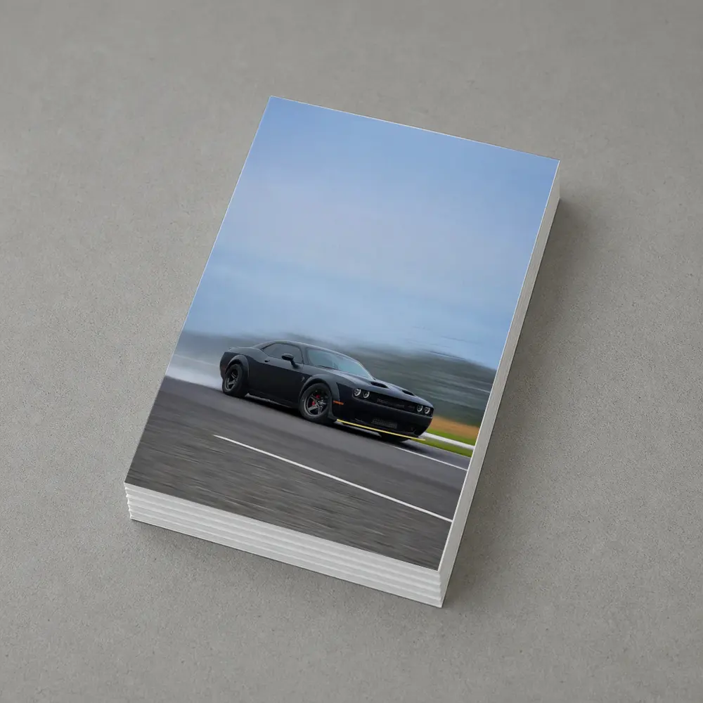 Dodge Challenger Hellcat Drifting On Track – Postcards