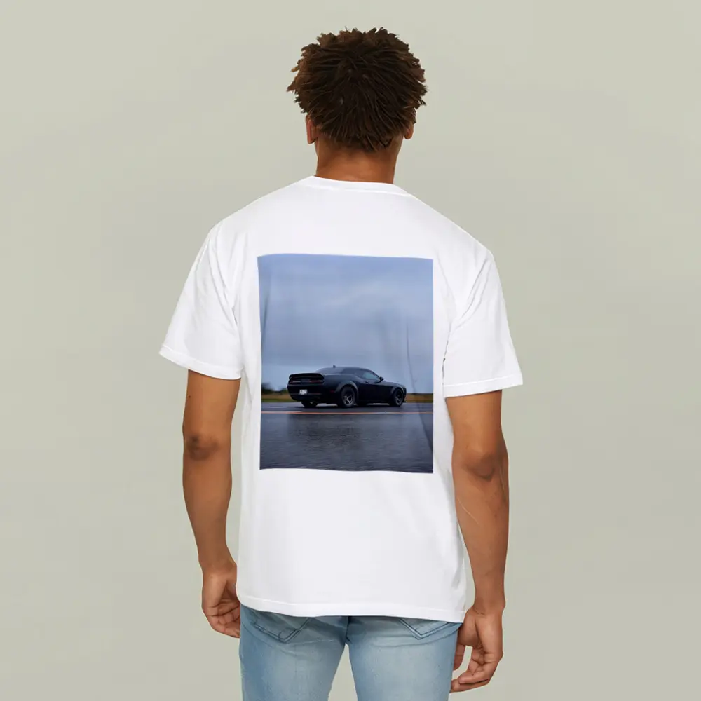 Dodge Challenger Demon Matte Black Wet Road – T-Shirts