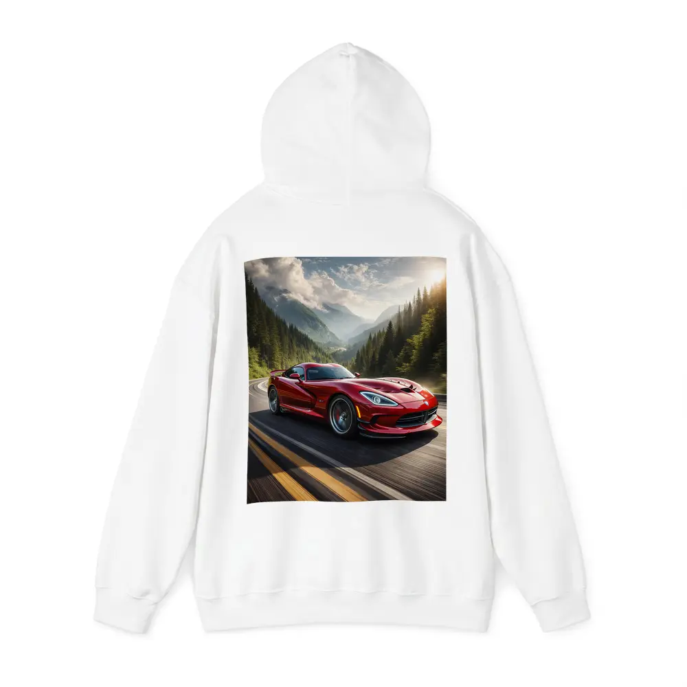 Dodge Viper Red Sports Car Mountain Road – Hoodies