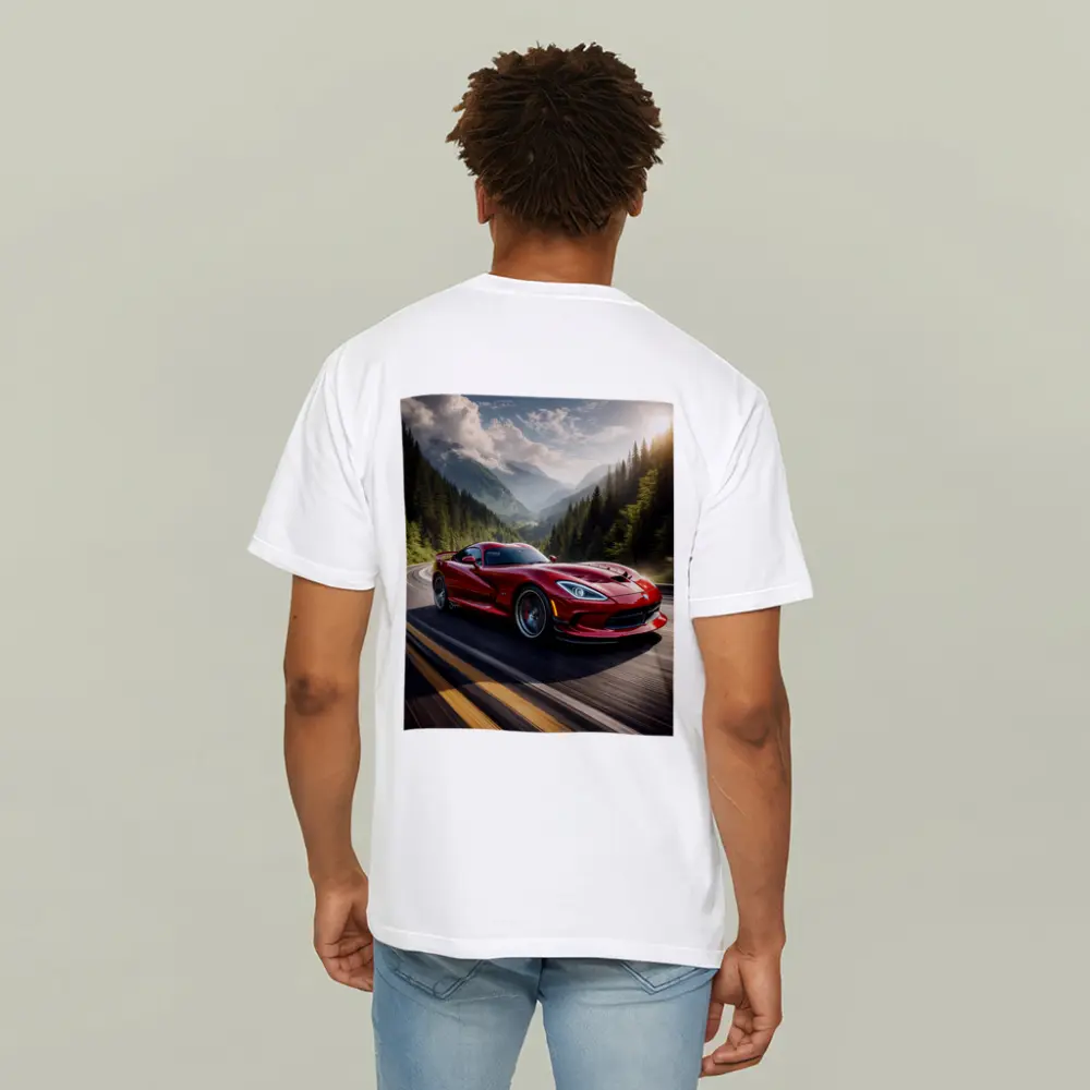Dodge Viper Red Sports Car Mountain Road – T-Shirts