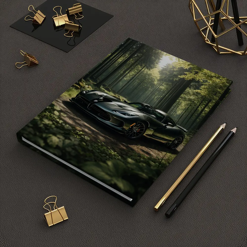 Dodge Viper Parked Deep Forest Setting – Notebooks