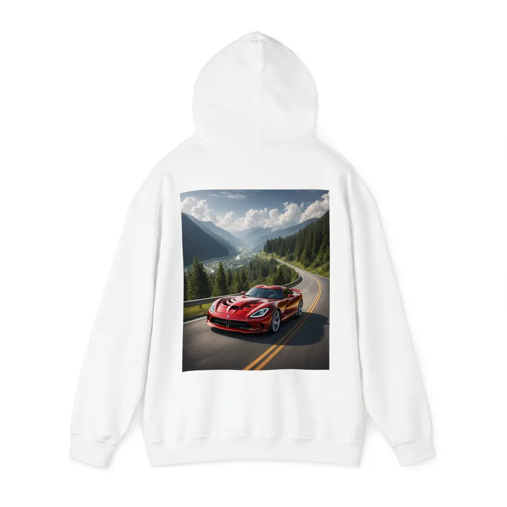 Dodge Viper Red on Mountain Road – Hoodies