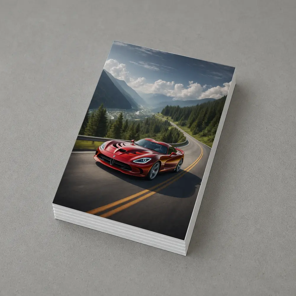 Dodge Viper Red on Mountain Road – Postcards