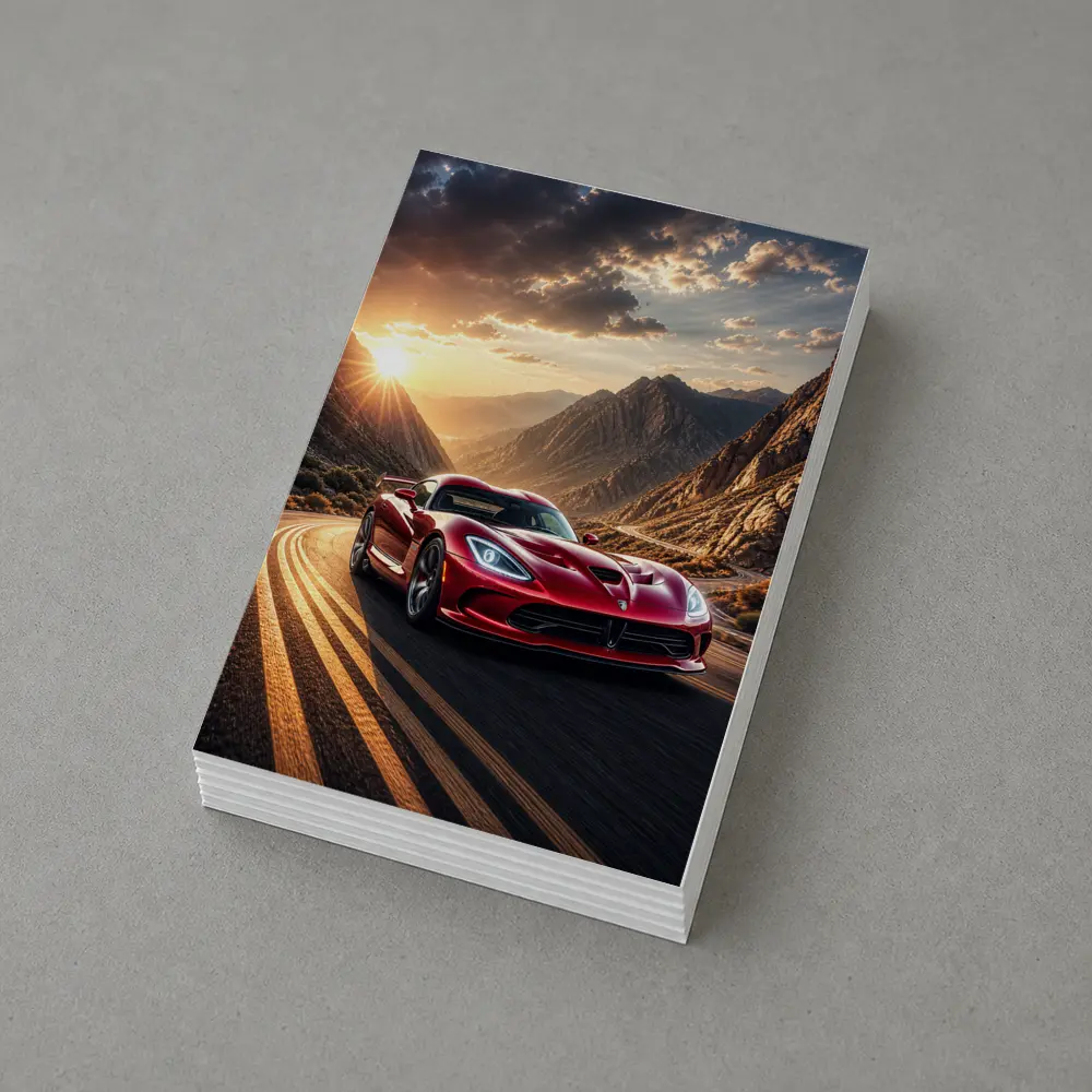 Dodge Viper Red Sports Car Mountain Road – Postcards