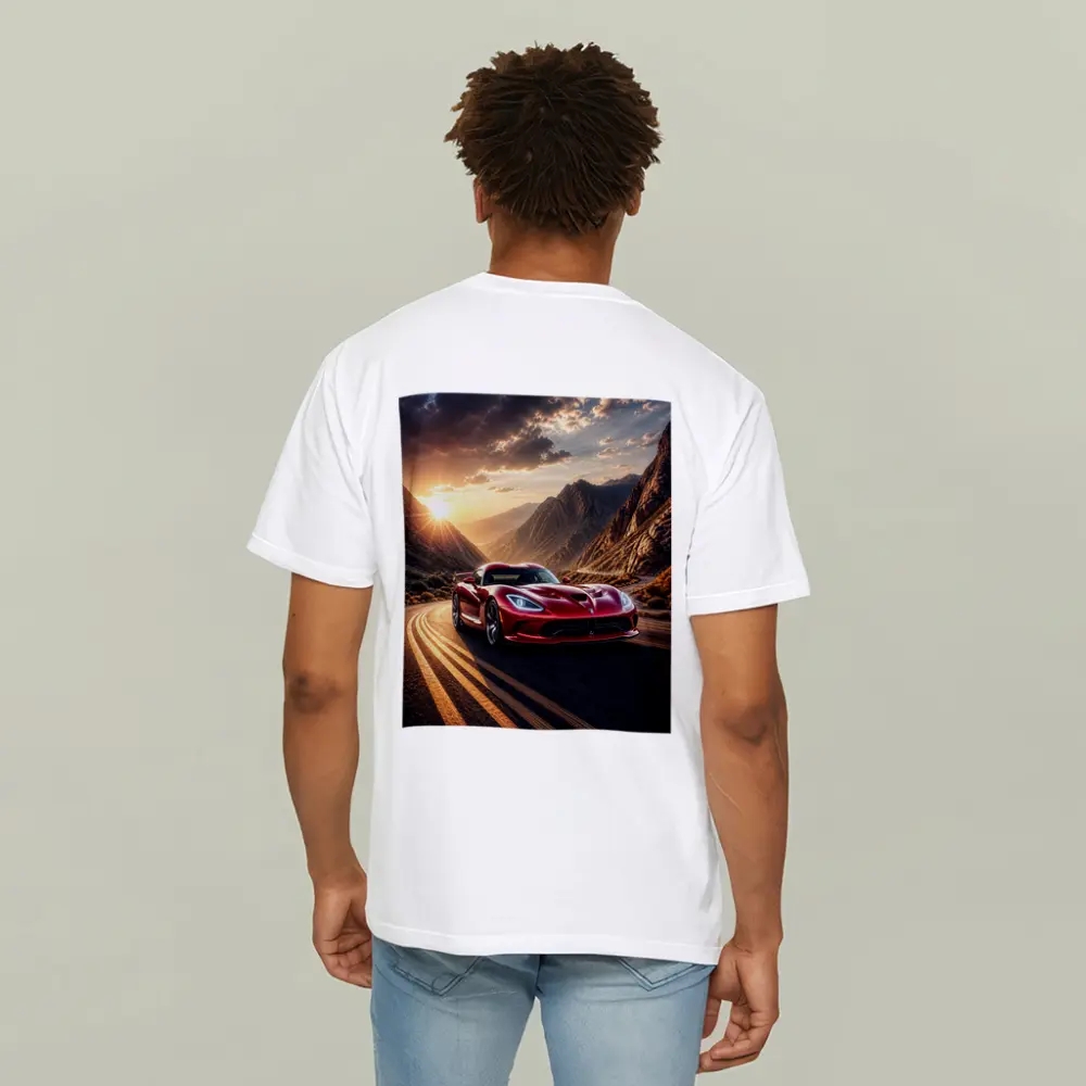 Dodge Viper Red Sports Car Mountain Road – T-Shirts