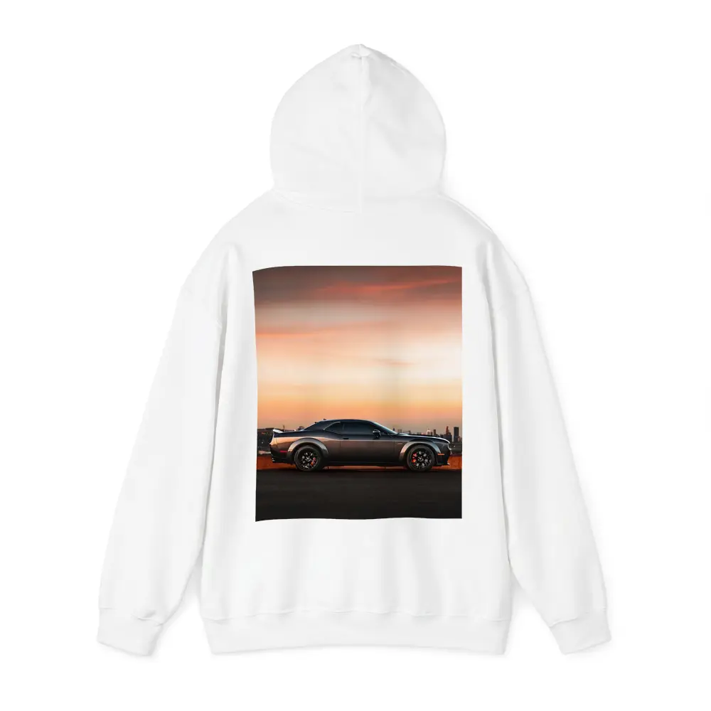 Dodge Challenger Muscle Car City Sunset – Hoodies