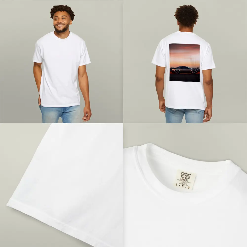 Dodge Challenger Muscle Car City Sunset – T-Shirts