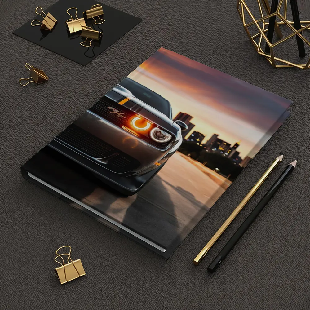Dodge Challenger RT City Sunset Front View – Notebooks