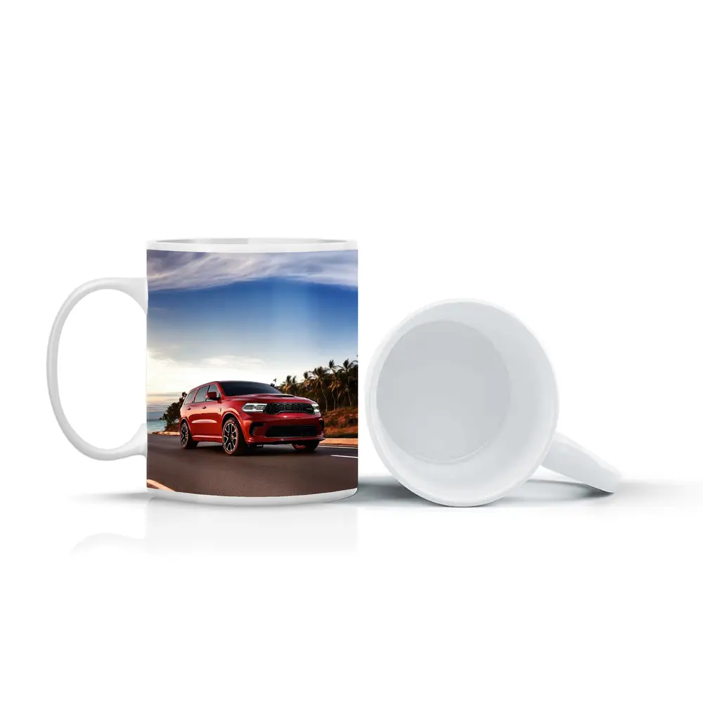 Dodge Durango Red SUV Coastal Road Drive – Mugs