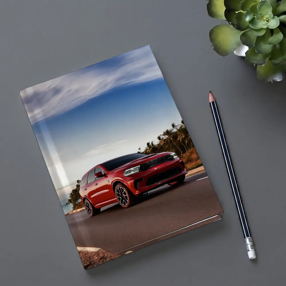 Dodge Durango Red SUV Coastal Road Drive – Notebooks