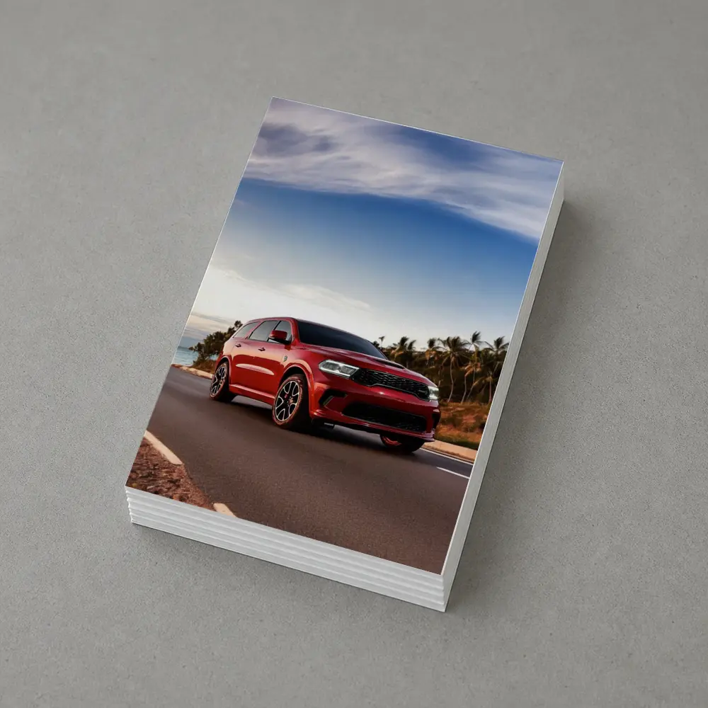 Dodge Durango Red SUV Coastal Road Drive – Postcards