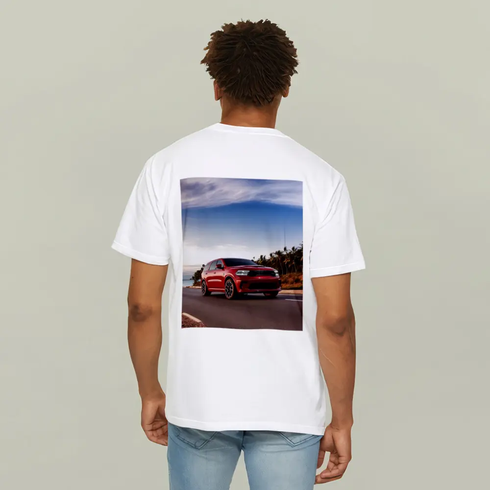 Dodge Durango Red SUV Coastal Road Drive – T-Shirts