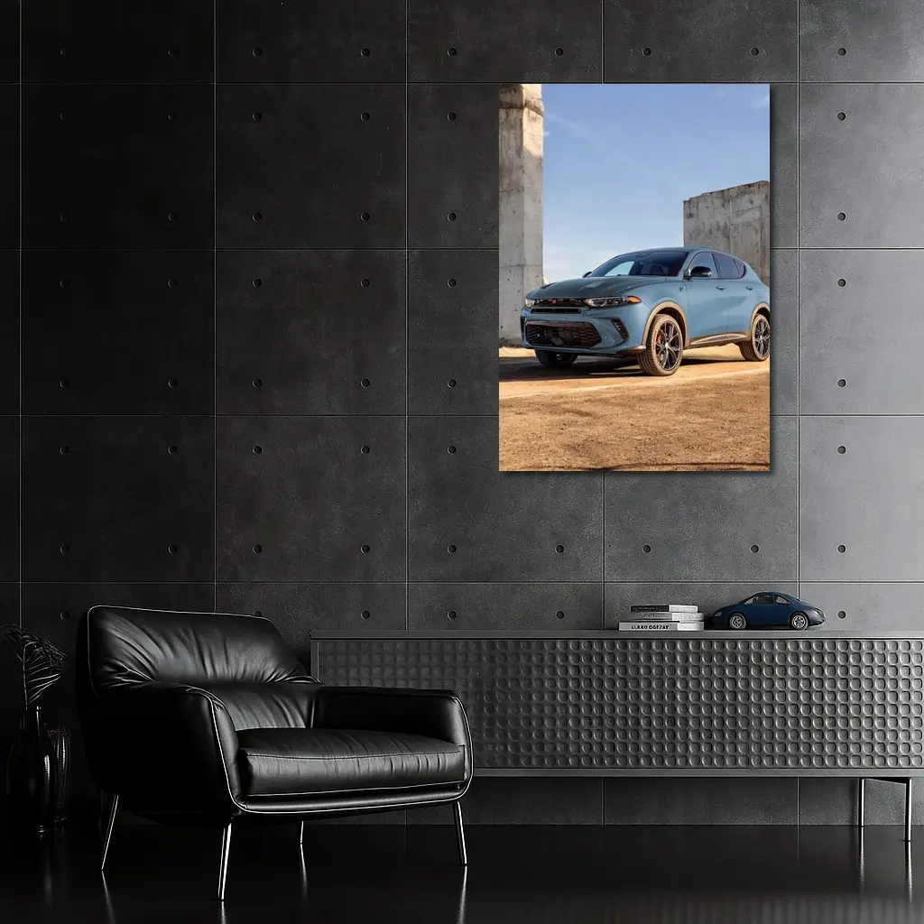 Dodge Hornet SUV Concrete Wall Background – Wall Art