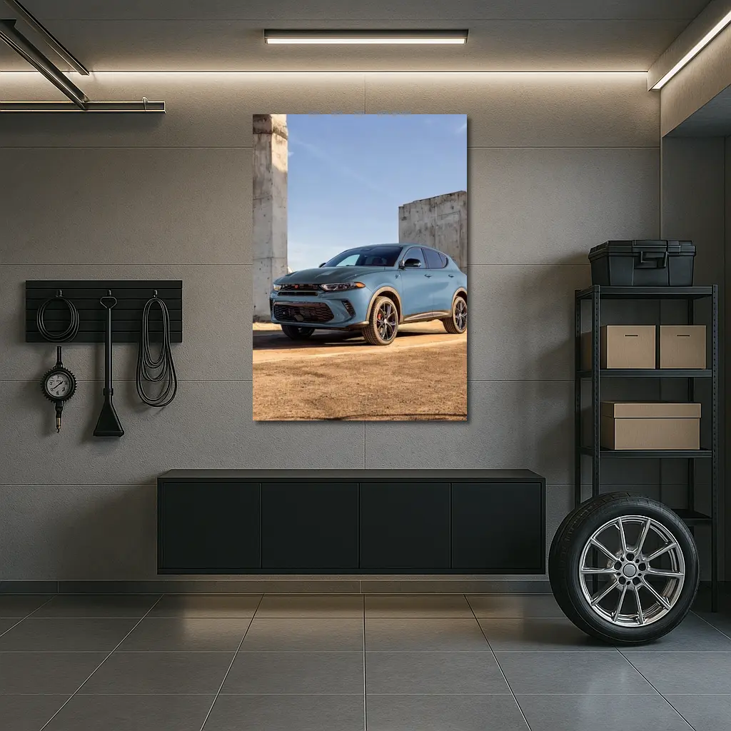 Dodge Hornet SUV Concrete Wall Background – Wall Art