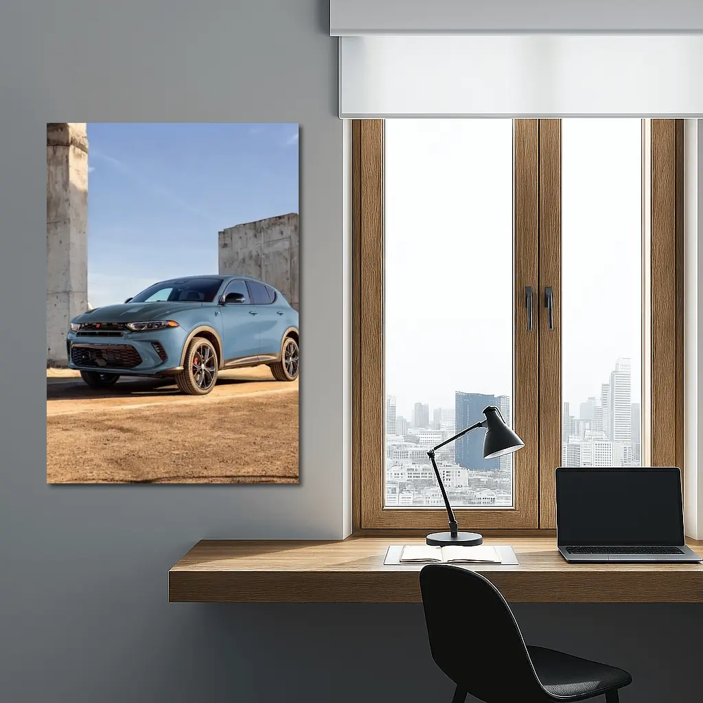 Dodge Hornet SUV Concrete Wall Background – Wall Art
