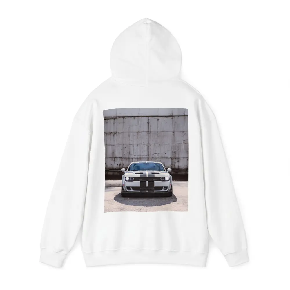 Dodge Challenger Front View Concrete Wall – Hoodies