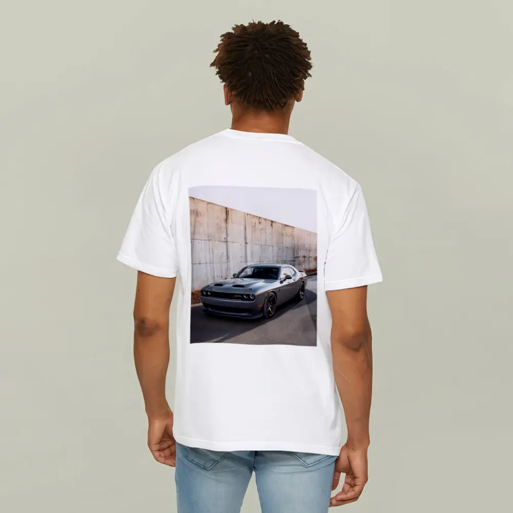 Dodge Challenger Hellcat Gray Concrete Wall – T-Shirts