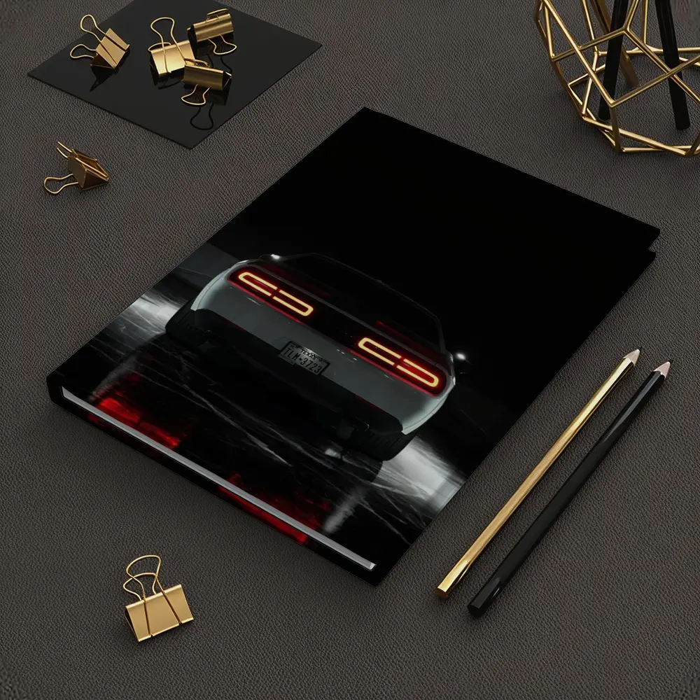 Dodge Challenger Rear View Dark Studio – Notebooks