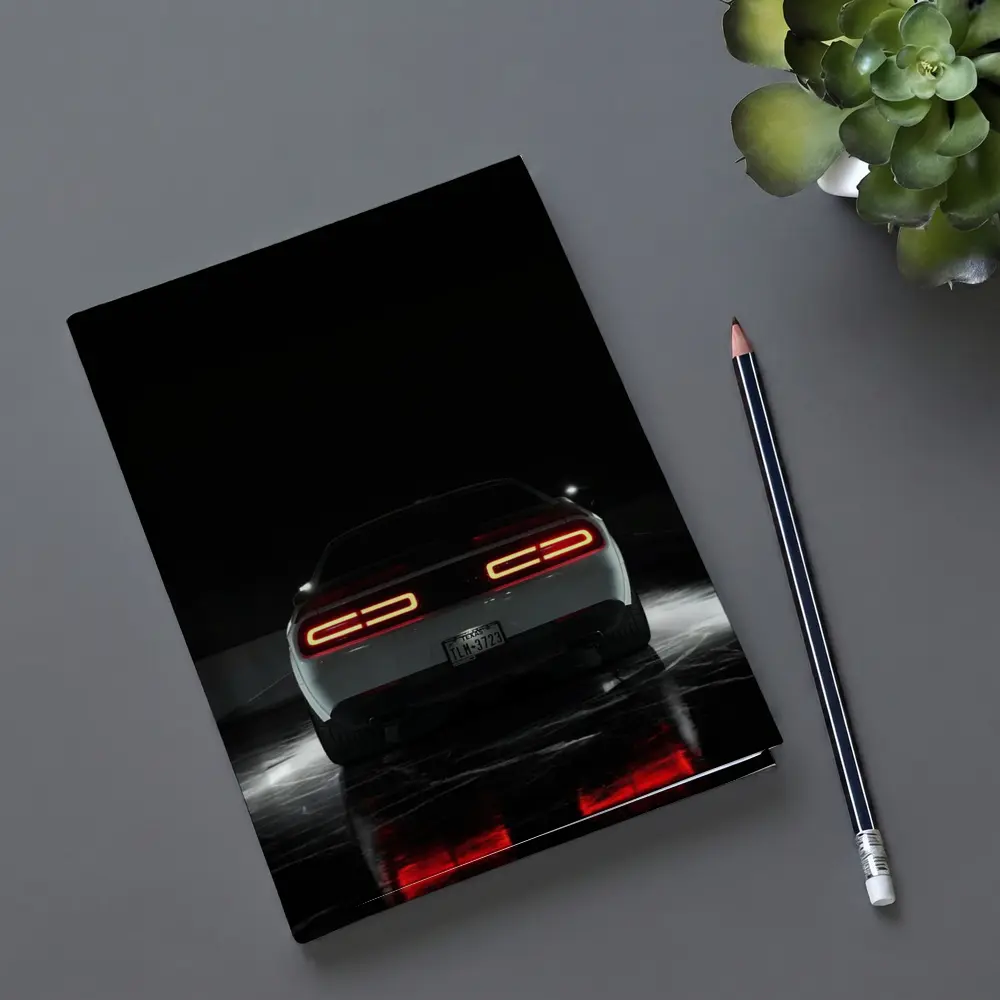Dodge Challenger Rear View Dark Studio – Notebooks