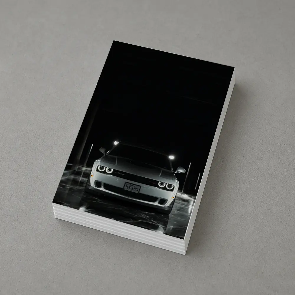 Dodge Challenger Front View Dark Tunnel – Postcards