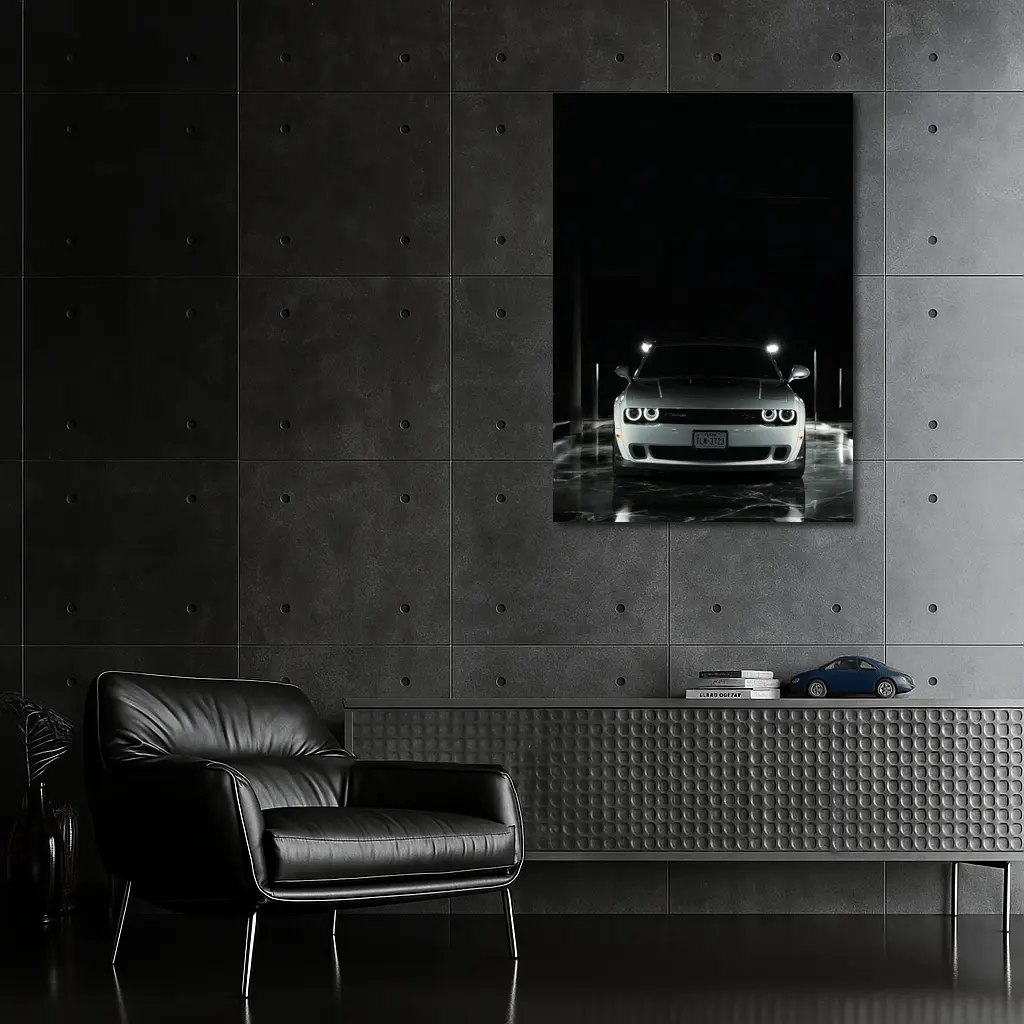 Dodge Challenger Front View Dark Tunnel – Wall Art