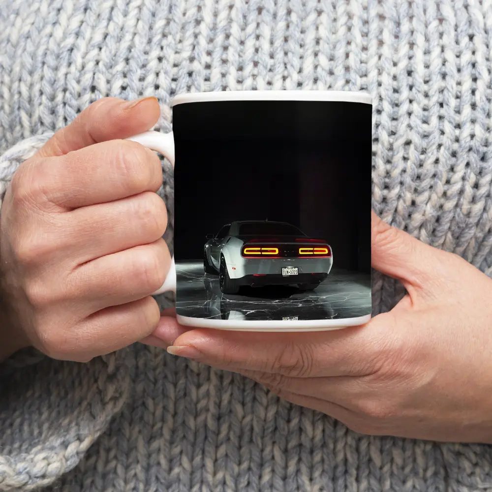 Dodge Challenger Rear View Dark Studio – Mugs