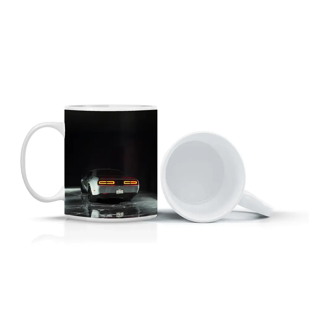Dodge Challenger Rear View Dark Studio – Mugs