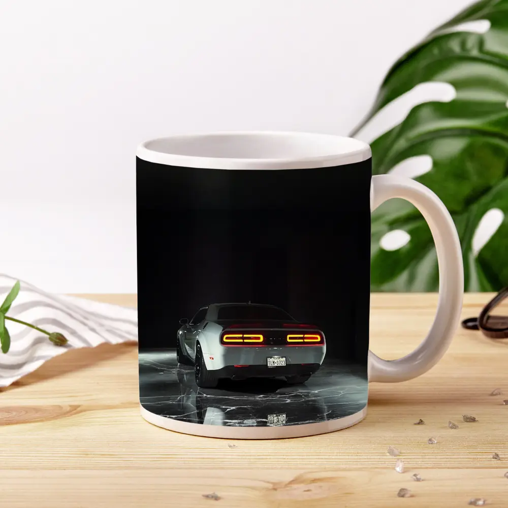 Dodge Challenger Rear View Dark Studio – Mugs